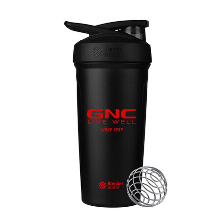 Gnc Blender Bottle Shaker Bottle Shaker Strada, acciaio inox nero, 700 Ml