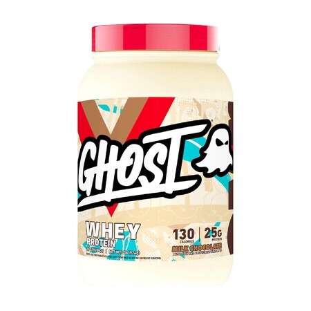 Ghost Whey Protein, Whey Protein Chocolate Flavored Whey Protein With Milk, 924 G