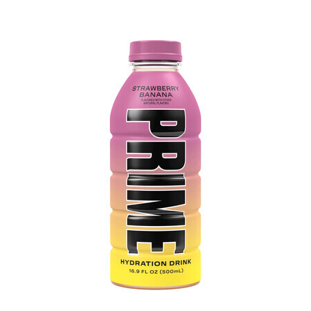 Prime By Logan Paul X Ksi Ksi Bebida Hidratante Usa Fresa Plátano, Bebida Rehidratante Sabor Fresa Plátano, 500 Ml