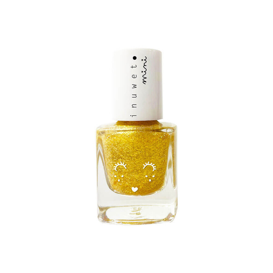 Jeu d'or Inuwet mini vernis à ongles pour enfants, à base d'eau et aromatisé à la papaye, 5 ml