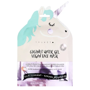 Masca de fata iluminatoare din bioceluloza Coconut Water Gel, Unicorn, Inuwet, 30 ml