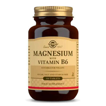 Solgar Magnesium met vitamine B6 100 tabletten