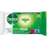 Dettol Șervețele dezinfectante 2în1 pentru mâini și suprafețe 15 buc