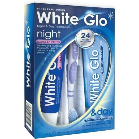 White Glo Set Pasta Blanqueadora Día y Noche 185 g