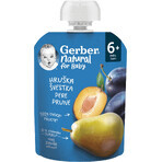 Gerber Peer en pruimenzakje naturel 6m+ 90 g