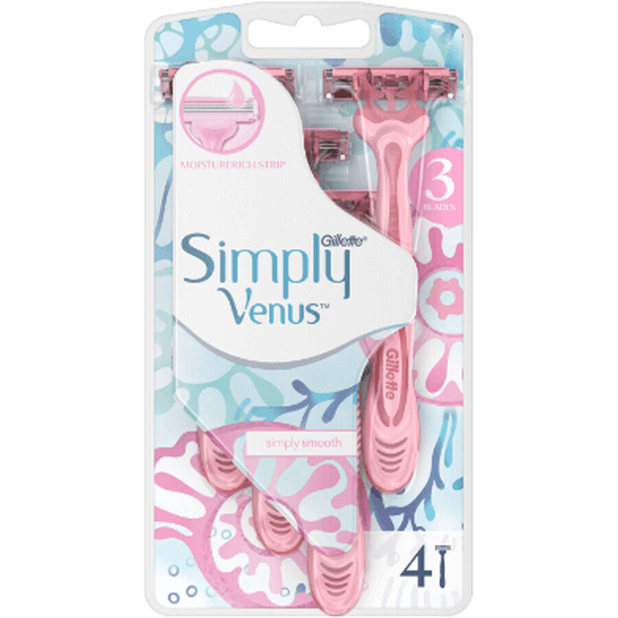 Gillette Venus Simply Venus3 Rasoio usa e getta 4 pezzi