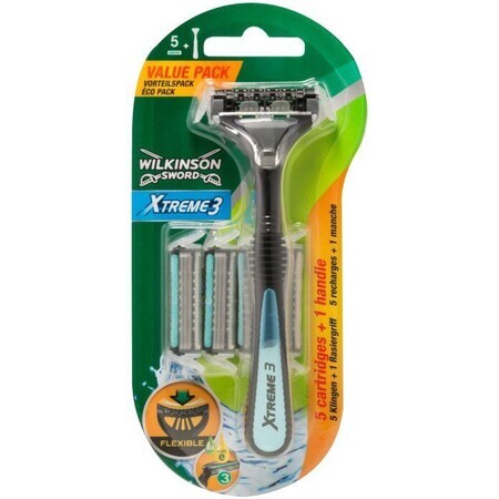 Wilkinson Sword Wilkinson Sword Xtreme3 Afeitadora híbrida + 5 cabezales de recambio