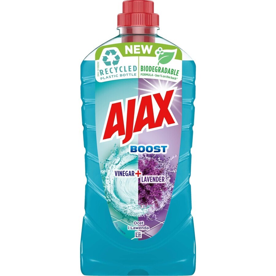 Ajax Boost Lavanda y vinagre de vino, limpiador multiusos 1 litro