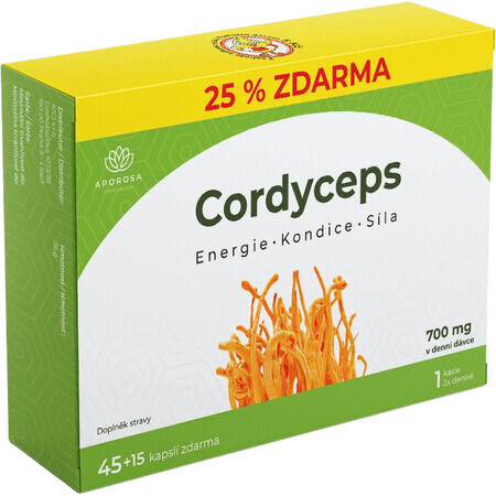 Aporosa Cordyceps 350 mg 60 cápsulas