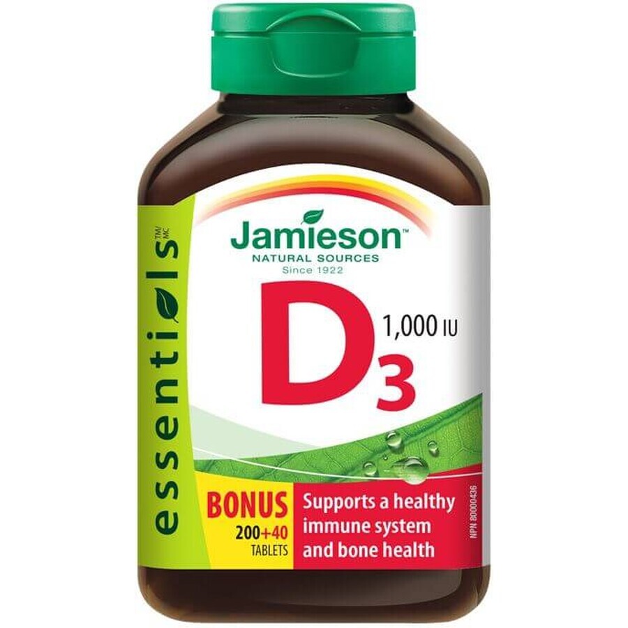 Jamieson Vitamine D3 1000IU 240 tabletten