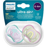 Philips Avent Ultra Air Chupete 0-6m niña (arco iris) 2 unidades