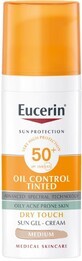 Eucerin Sun Protector Solar Facial Gel Dry Touch OIL CONTROL (medio oscuro) FPS 50+ 50 ml