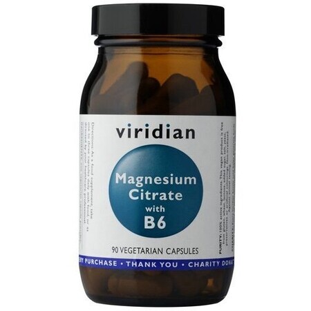 Viridian citrate de magnésium avec vitamine B6 90 gélules