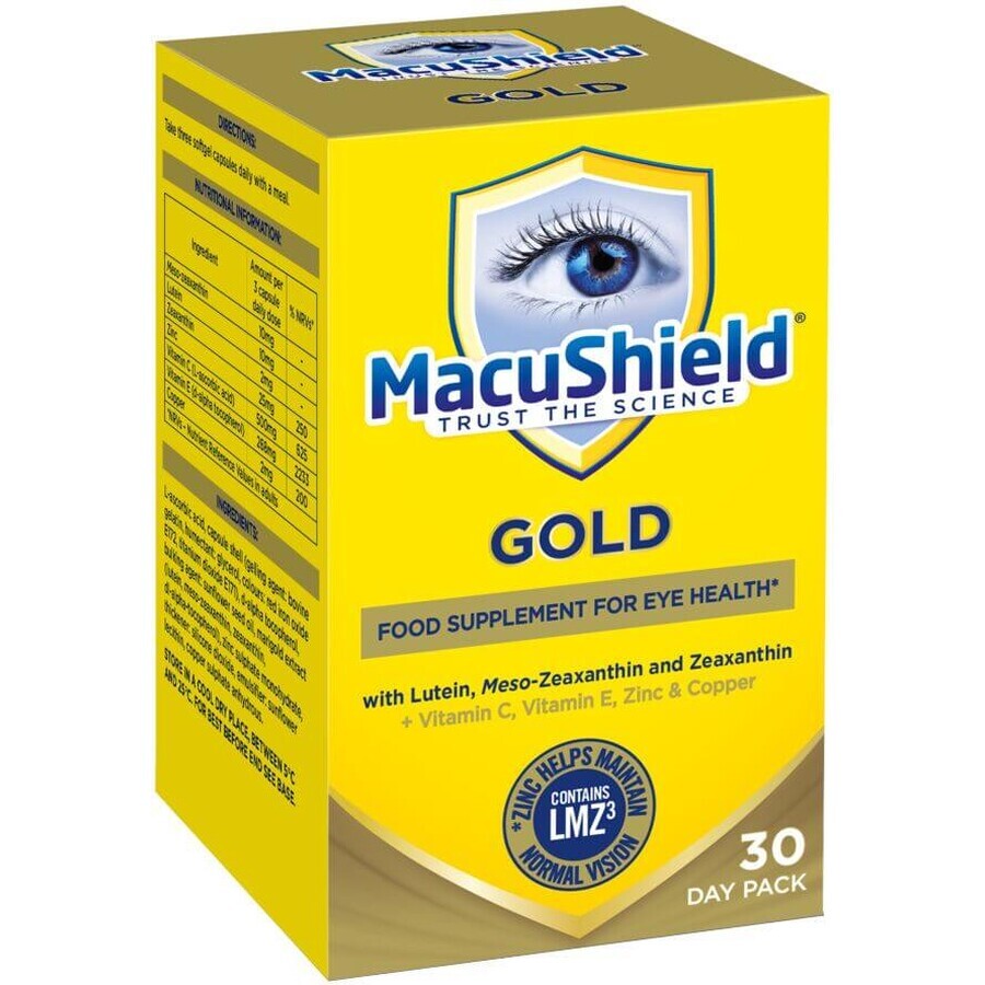 MacuShield Gold 90 tbl. - 30 Day Pack 90 capsules