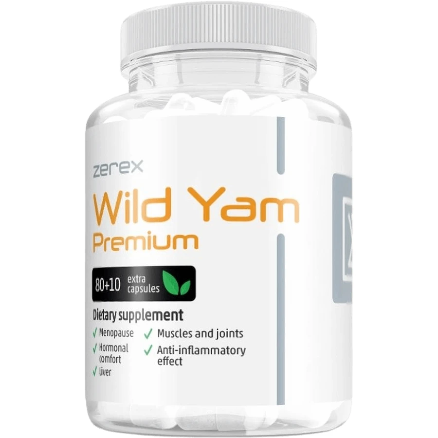 Zerex Wild Yam Premium ( Discorea Hunata) - for a healthy menstrual cycle 90 softgels