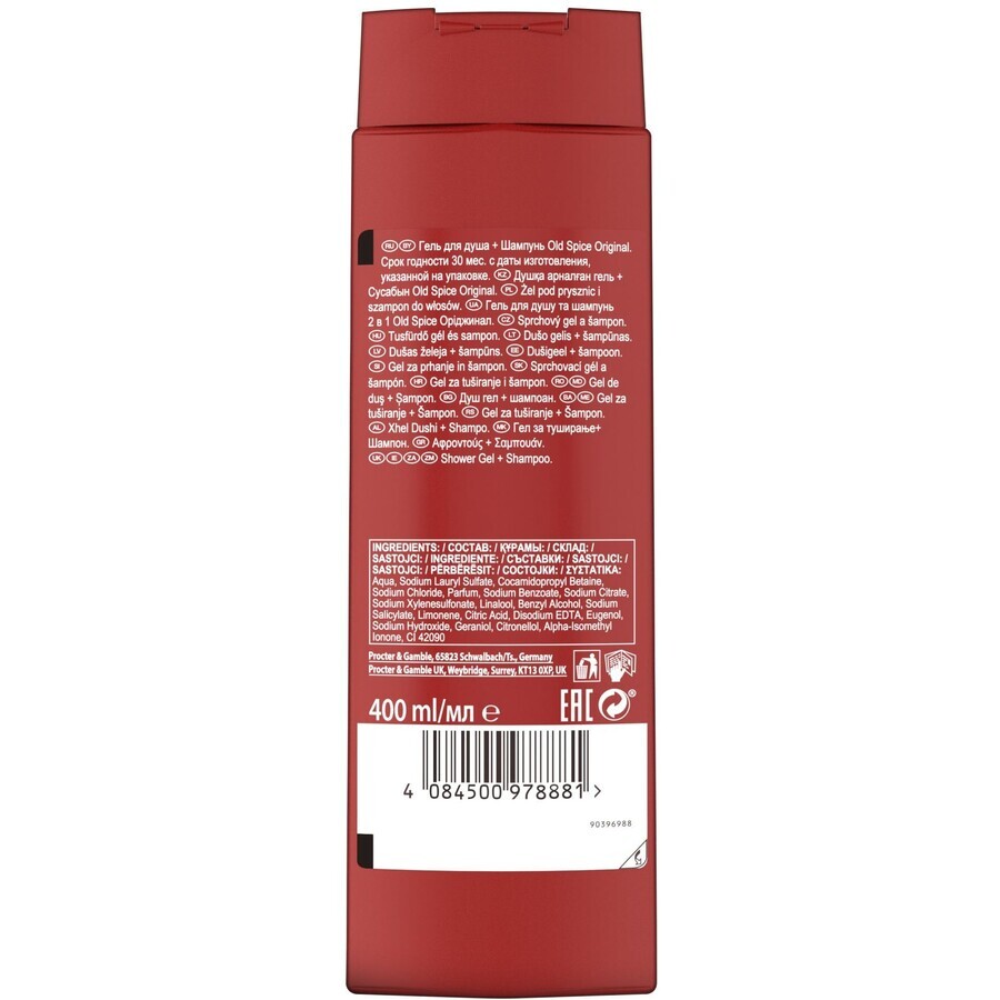 Old Spice Original Shower Gel with fresh and spicy flavour 400 ml