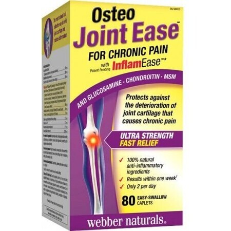 Webber Naturals Osteo Joint Support para el dolor articular crónico 80 comprimidos