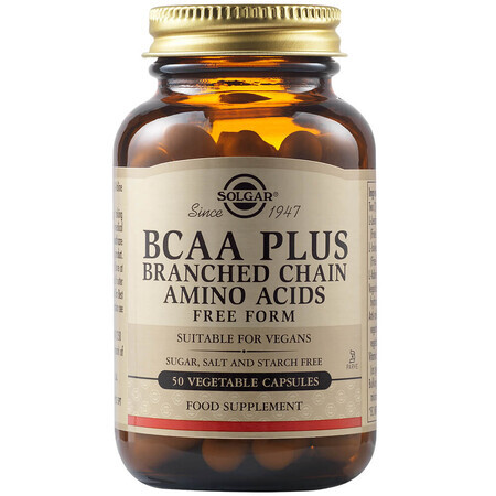 BCAA PLUS, 50 capsule, Solgar