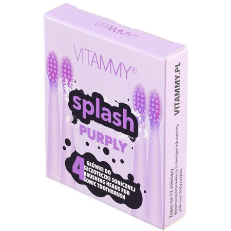 Vitammy SPLASH Vervangende handvatten tandenborstel paars 4 stuks