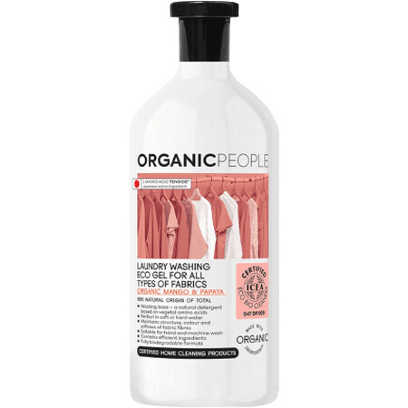 Organic People Gel ecológico para todo tipo de ropa, mango y papaya 1000 ml