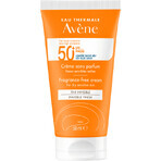 Avène Crema Piel Sensible SPF 50+ sin perfume 50 ml