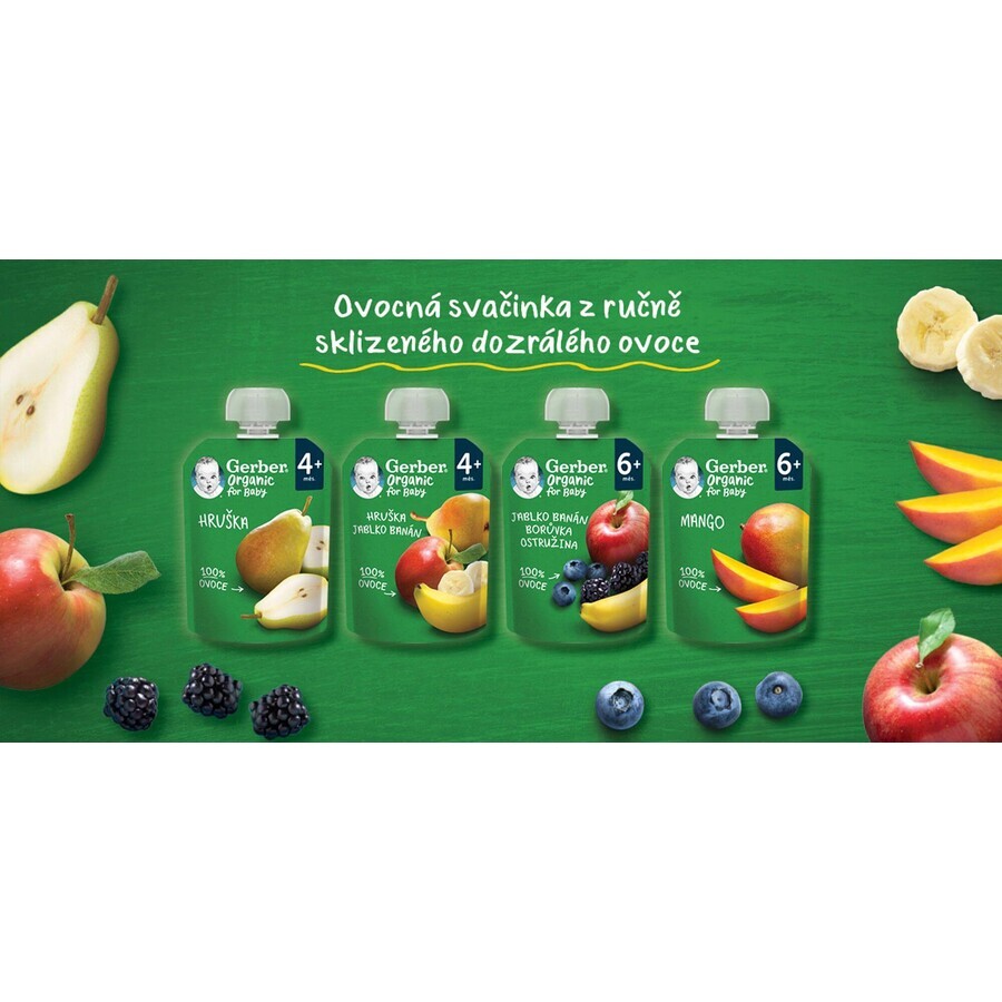 Gerber Organic Cápsula pera, manzana y plátano 90 g