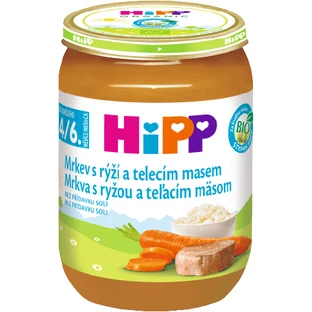 HiPP Bio-Möhren mit Reis und Kalbfleisch 190 g