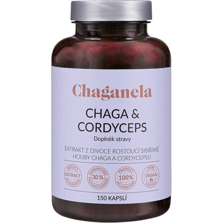 Chaganela Chaga extract with cordyceps 150 capsules