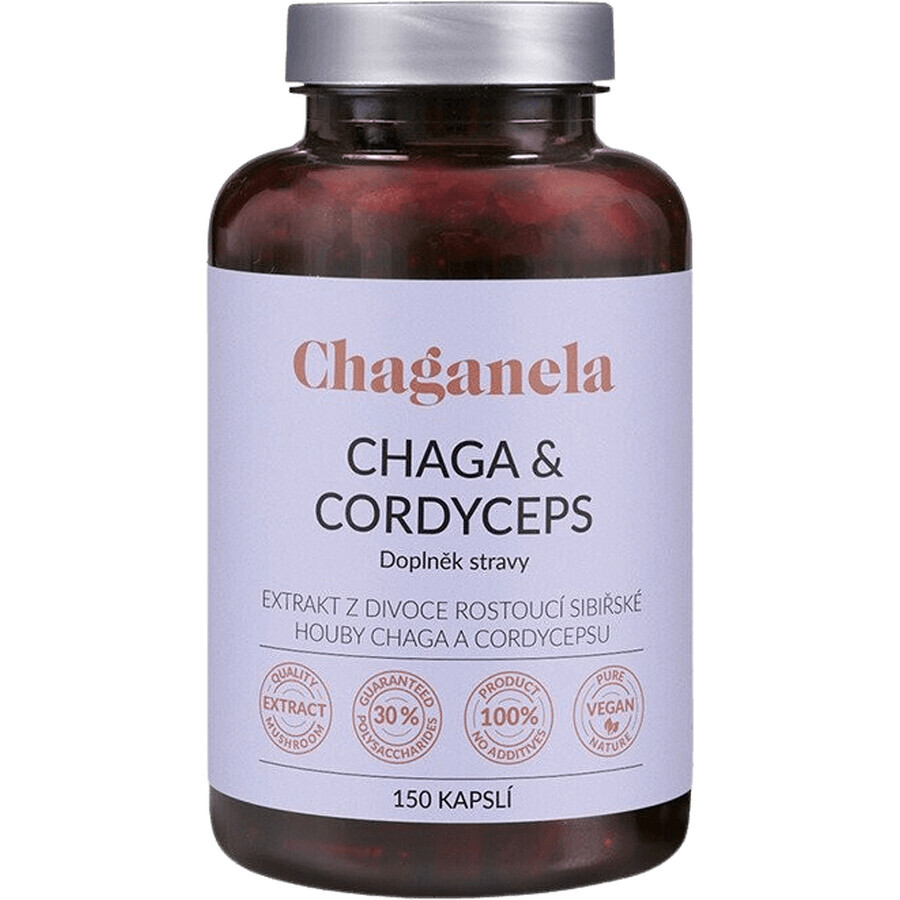 Chaganela Chaga extract with cordyceps 150 capsules