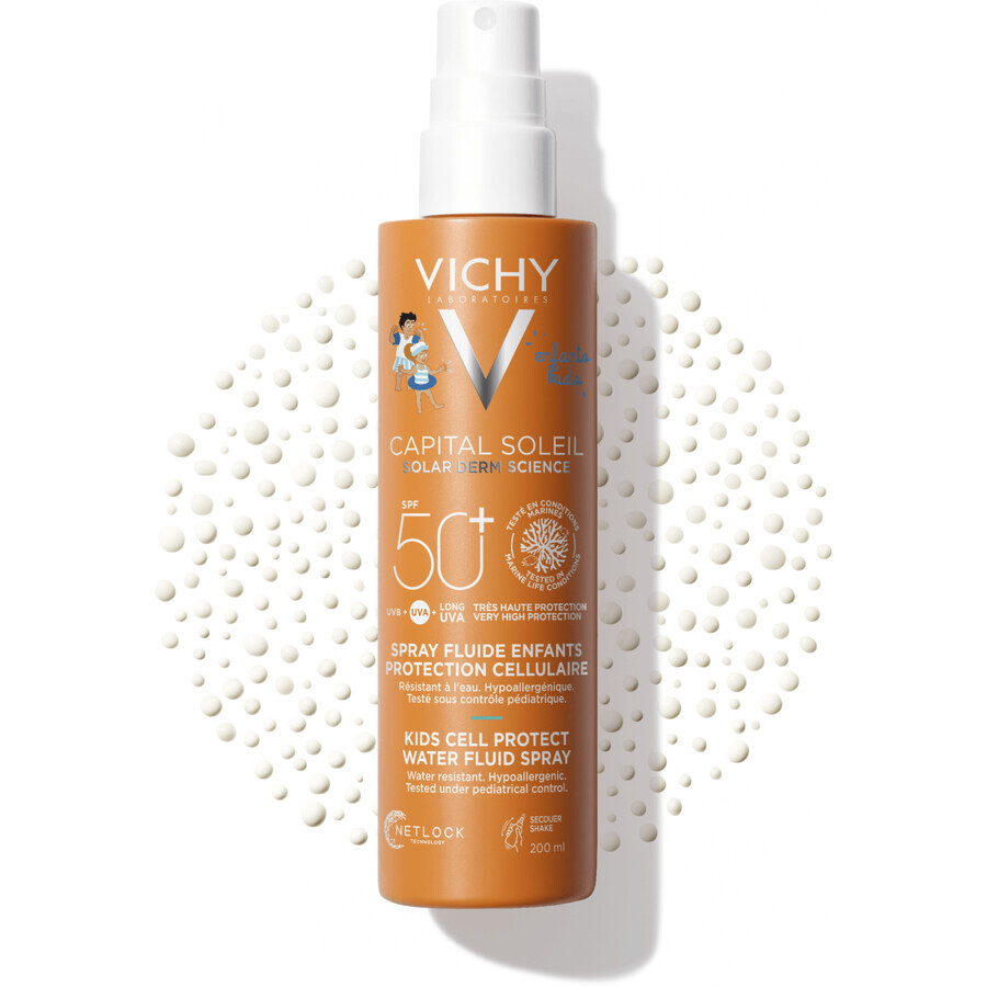 Vichy Capital Soleil Soleil Fluid Spray auch für empfindliche Kinderhaut geeignet SPF50+ 200 ml