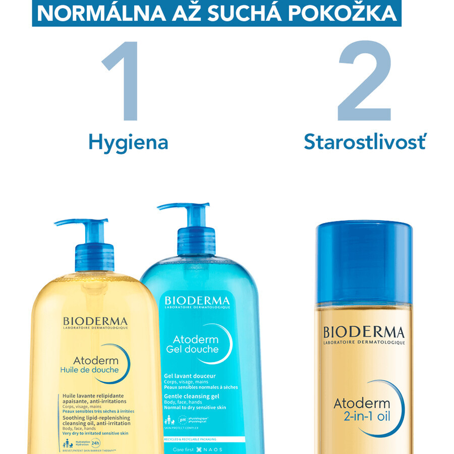 Bioderma Atoderm Aceite 2en1, Aceite seco nutritivo con efecto suavizante para pieles secas 150 ml