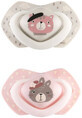 Canpol beb&#233;s BONJOUR PARIS chupete sim&#233;trico silicona 0-6m rosa BONJOUR PARIS 0-6m 2 piezas