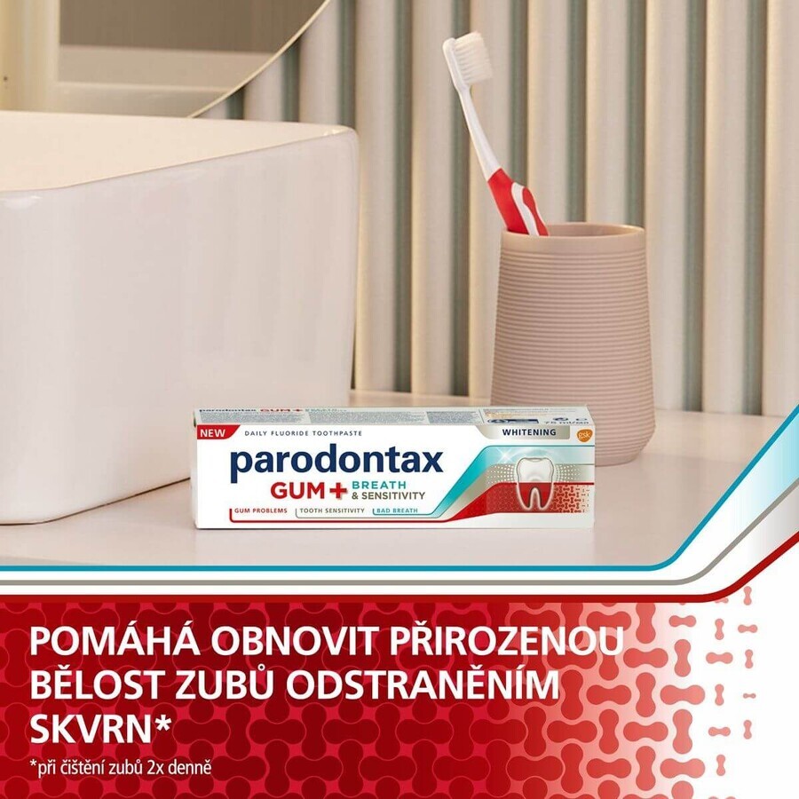 Parodontax White DUO für Zahnfleisch, Atem und empfindliche Zähne, Aufhellung 2 x 75 ml