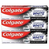 Colgate Advanced White Pasta dentífrica de carbón vegetal 3 x 75 ml