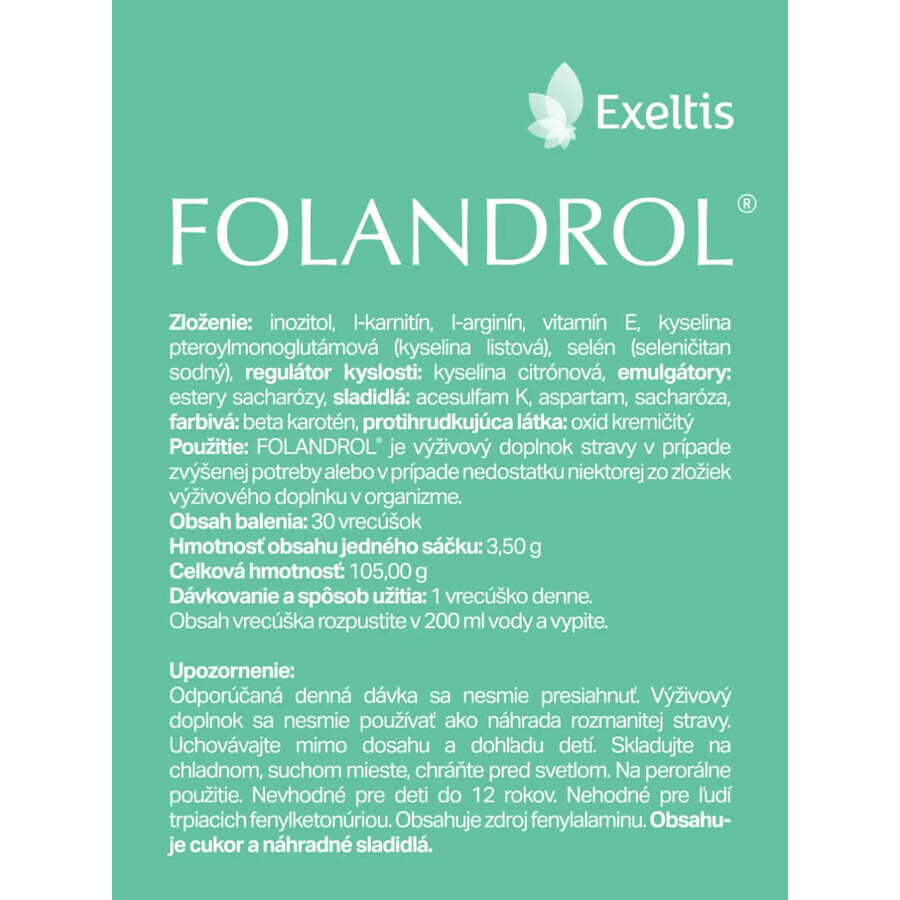 Exeltis FOLANDROL polvere 30 bustine