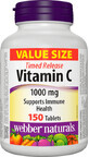 Webber Naturals Vitamina C 1000 mg liberaci&#243;n gradual, 150 comprimidos