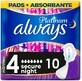 Compresas higi&#233;nicas Always Platinum Secure Night 10 unidades