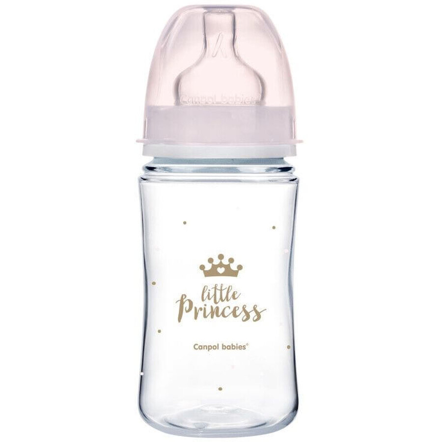 Canpol Babys EasyStart Flasche ROYAL BABY rosa 240 ml