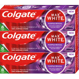 Colgate Max White Purple Reveal Pasta dentífrica blanqueadora 3 x 75 ml