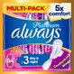 Always Platinum Day &amp; Night (talla 3) Compresas higi&#233;nicas con alas 64 uds.