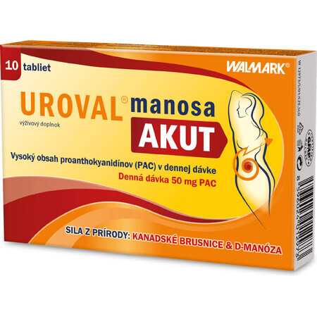 Walmark Uroval Uroval Manosa Akut 10 comprimidos