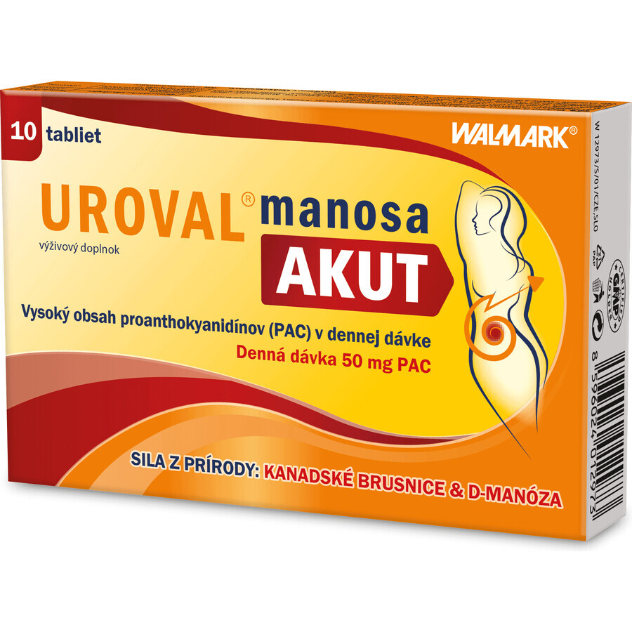 Walmark Uroval Uroval Manosa Akut 10 comprimidos