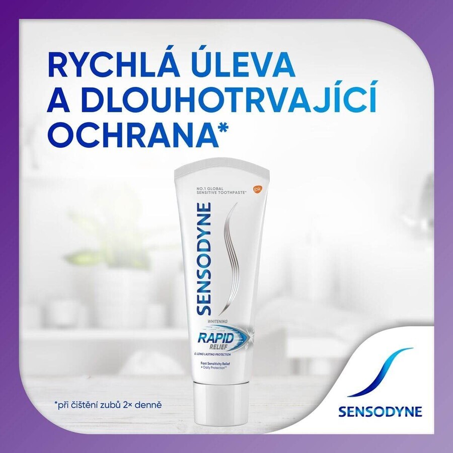 Sensodyne Rapid Relief Dentifricio sbiancante 3 x 75 ml