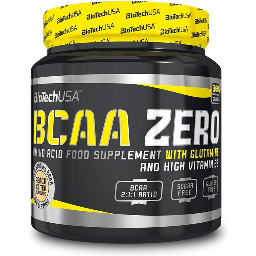 BCAA Zero Té helado de melocotón, 360 g, Biotech USA