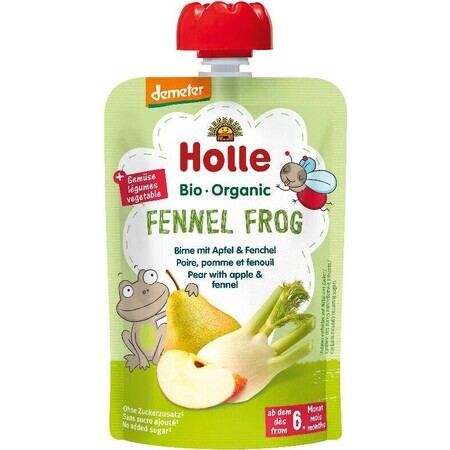 Holle Fennel Frog Purée de fenouil pomme poire bio 100 g