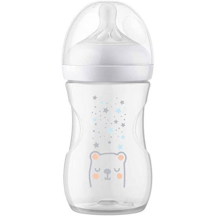 Philips Avent Natural Response Flasche mit AirFree Ventil 260 ml, 1m+ Bär