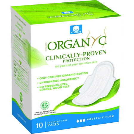 Organyc Organic cotton sanitary napkins daily 10 pcs