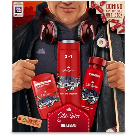 Old Spice City Explorer - set regalo con deodorante solido e spray, gel doccia Night Panther