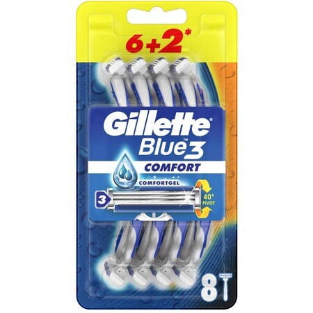 Gillette Blue3 Comfort Maquinilla de afeitar desechable 8 piezas