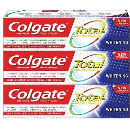 Colgate Total Pasta Dentífrica Blanqueadora 3 x 75 ml